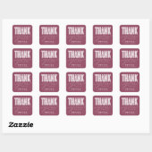 CARRÉ STICKER DE MERCI MODERNE ET GRAD SIMPLEMENT BOLD (Feuille)