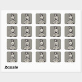 Carré Sticker de mode LBD classique (Feuille)