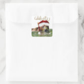 Carré Sticker de Noël avec ours grizzli (Sac)