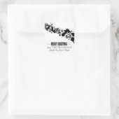 Carré Sticker de Noël blanc et noir (Sac)
