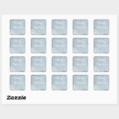 Carré Sticker de Noël bleu (Feuille)