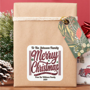 Carré Sticker de Noël joyeux
