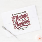 Carré Sticker de Noël joyeux (Enveloppe)