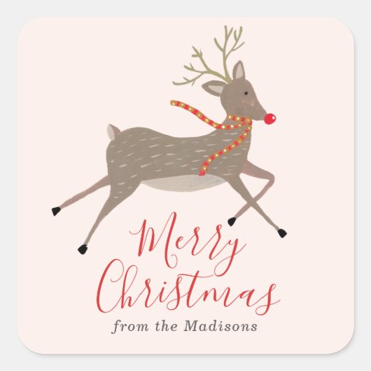 Carré Sticker de Noël Reindeer Games (Devant)