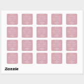Carré Sticker de Noël Rose Muted Elegance (Feuille)