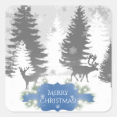 Carré Sticker de Noël Winter Wonderland - Blue (Devant)