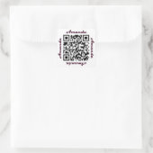 Carré Sticker de NOM personnalisé Amanda QR Code (Sac)
