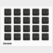 Carré Sticker de nuit gothique foncé (Feuille)