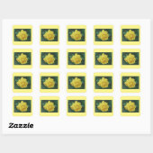 Carré Sticker de pétales d'or (Feuille)