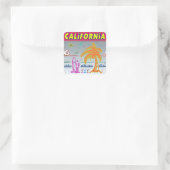 Carré Sticker de plage "CALIFORNIA" (Sac)