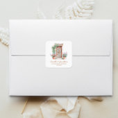 Carré Sticker de préférence de mariage de destination ru