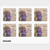 Carré Sticker de préférence de mariage de plage : Sea Sh (Feuille)
