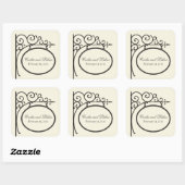Carré Sticker de préférence Monogramme | Ironworks (Feuille)