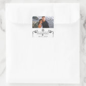 Carré Sticker de préférence pour mariage à clé noire et (Sac)