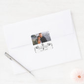 Carré Sticker de préférence pour mariage à clé noire et (Enveloppe)
