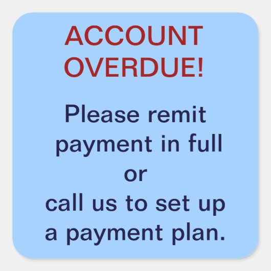 Carré Sticker de recouvrement de comptes (Devant)