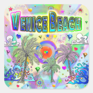 Carré Sticker de rêve profond de Venice Beach