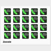 Carré Sticker de sensibilisation à la maladie de Lyme en (Feuille)