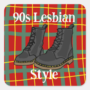 Carré Sticker de style lesbien des années 90