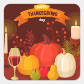 Carré Sticker de Thanksgiving