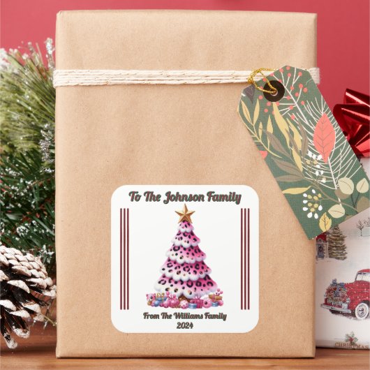 Carré Sticker de vacances pour cadeaux (vacances)