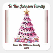 Carré Sticker de vacances pour cadeaux (Devant)