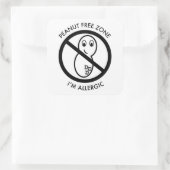 Carré Sticker de zone sans arachide (ensemble de 6) (Sac)