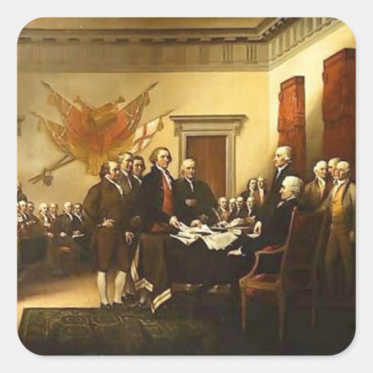 Carré Sticker Déclaration d'indépendance (Devant)