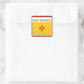 Carré Sticker Design Drapeau du Nouveau-Mexique (Sac)