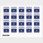 Carré Sticker Design Drapeau du Vermont (Feuille)