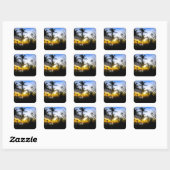 Carré Sticker d'impression Tropical Sunset (Feuille)