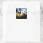Carré Sticker d'impression Tropical Sunset (Sac)