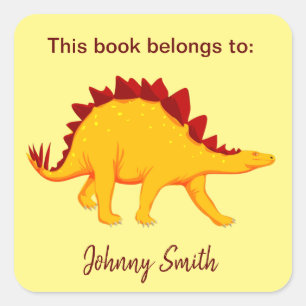 Carré Sticker Dinosaur Design