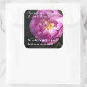 Carré Sticker d'invitation de la fête de mariage (Sac)