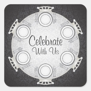 Carré Sticker d'invitation pour dîner officiel