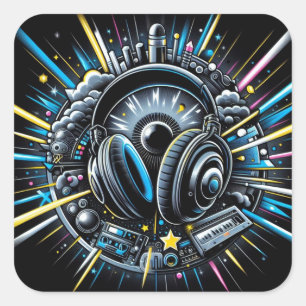 Carré Sticker DJ