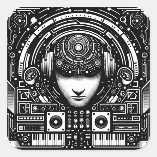 Carré Sticker DJ (Devant)