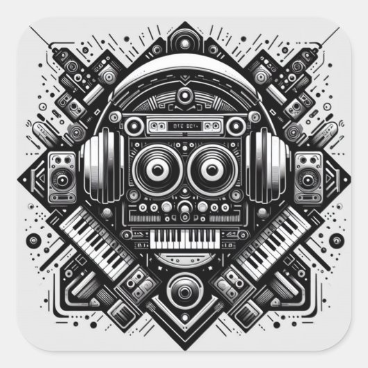 Carré Sticker DJ (Devant)