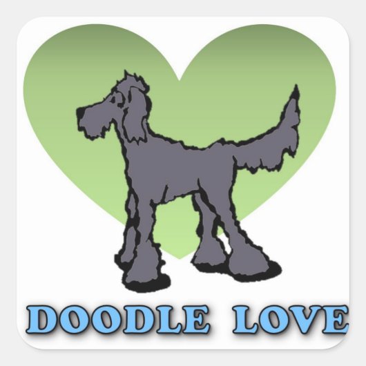 Carré Sticker Doodle Love (Devant)