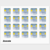 Carré Sticker double soleil et lune (Feuille)