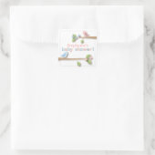 Carré Sticker Douche pour bébé rose et bleu doux Birdie (Sac)