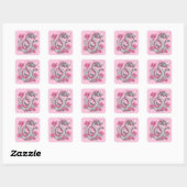 Carré Sticker Dragon Fleur (Feuille)
