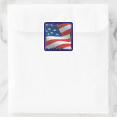 Carré Sticker Drapeau Américain Tatée (Sac)