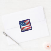 Carré Sticker Drapeau Américain Tatée (Enveloppe)