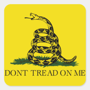 Carré Sticker drapeau de Gadsden