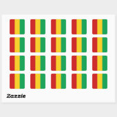 Carré Sticker Drapeau Guinée-Conakry (Feuille)