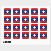 Carré Sticker Drapeau Laos (Feuille)