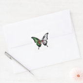 Carré Sticker du drapeau à queue noire d'Algérie (Enveloppe)