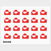 Carré Sticker du drapeau du Groenland (Feuille)