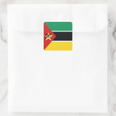 Carré Sticker du drapeau du Mozambique (Sac)